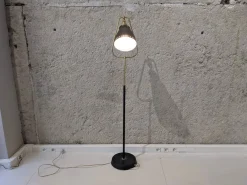 Sale Pamono Brass & Black Lacquered Sheet Metal Lamp