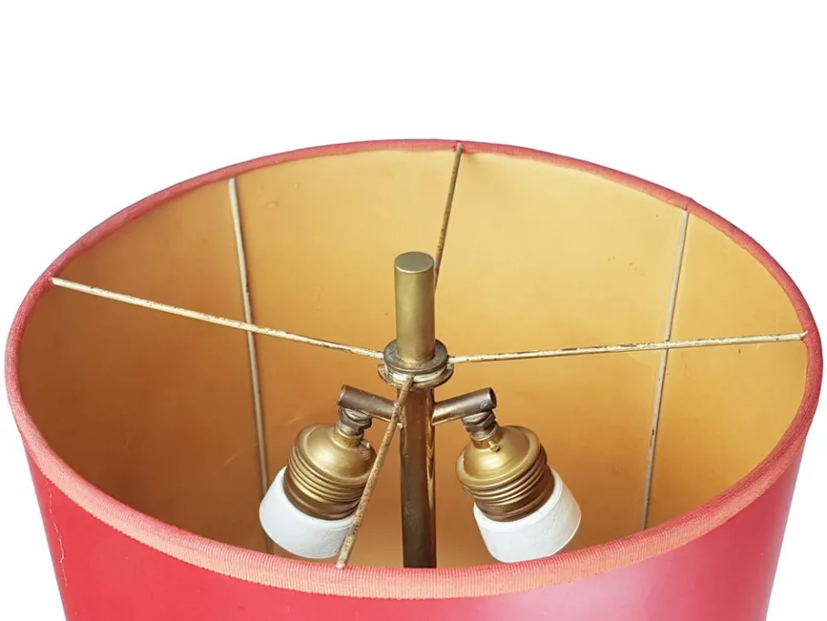 Discount Pamono Brass & Opaline Glass 3-Light Table Lamp by Bruno Gatta for Stilnovo, 1959