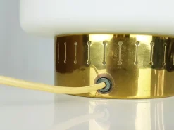 Discount Pamono Brass & Opaline Glass 3-Light Table Lamp by Bruno Gatta for Stilnovo, 1959