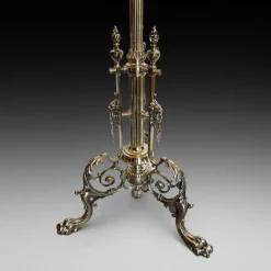 Clearance Pamono Brass Adjustable Standard Lamp from Messenger