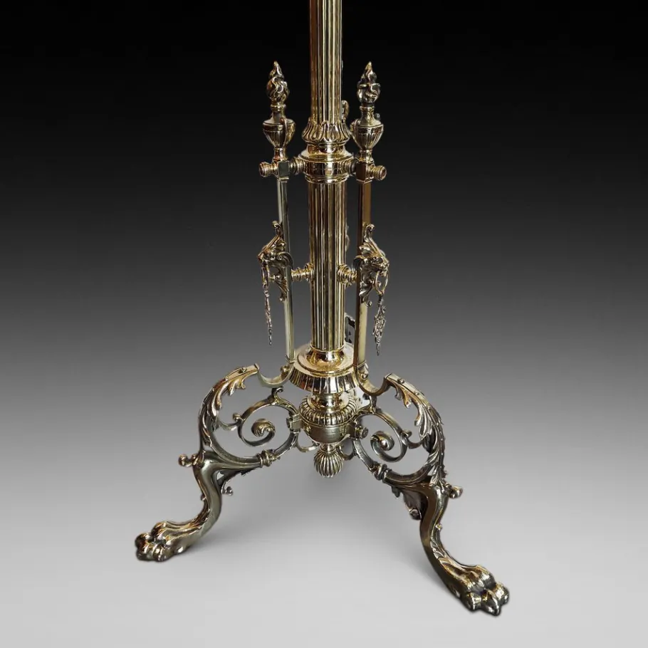 Clearance Pamono Brass Adjustable Standard Lamp from Messenger