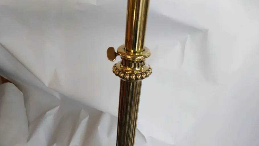 Clearance Pamono Brass Adjustable Standard Lamp from Messenger