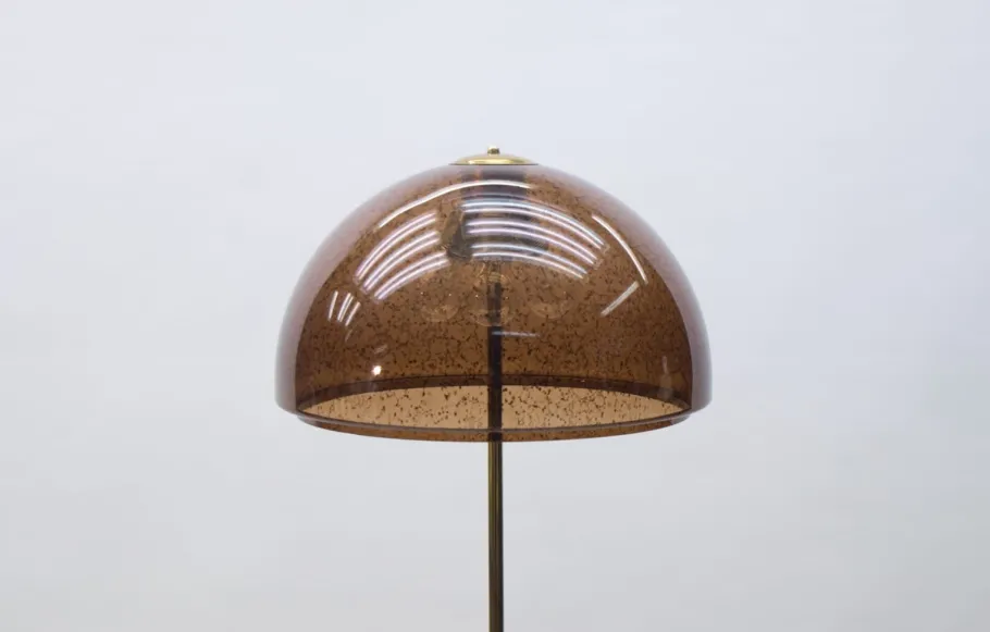 Best Pamono Brass and Acrylic Glass Floor Lamp, 1970s