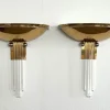 New Pamono Brass and Acrylic Wall Sconces from Vereinigte Werkstätten München, 1970s, Set of 2