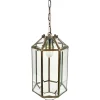 Discount Pamono Brass and Beveled Glass Pendant Lantern in the Style of Adolf Loos, Italy, 1950s