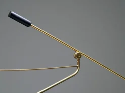 Hot Pamono Brass and Black Metal No 3030 Wall Light from Stilnovo, Italy, 1950s