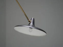 Hot Pamono Brass and Black Metal No 3030 Wall Light from Stilnovo, Italy, 1950s