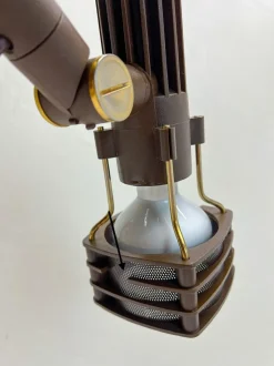 Sale Pamono Brass and Brown Acrylic Table Lamp from Hustadt, 1970s