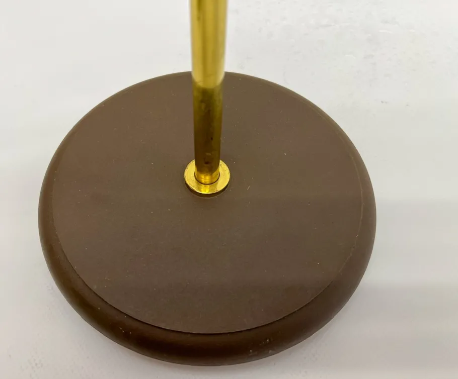 Sale Pamono Brass and Brown Acrylic Table Lamp from Hustadt, 1970s