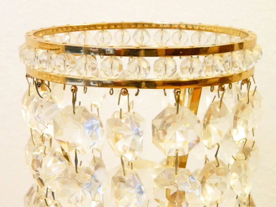 Clearance Pamono Brass and Crystal Bedside Table Lights from Bakalowits & Söhne, Vienna, Austria, 1960s Set of 2