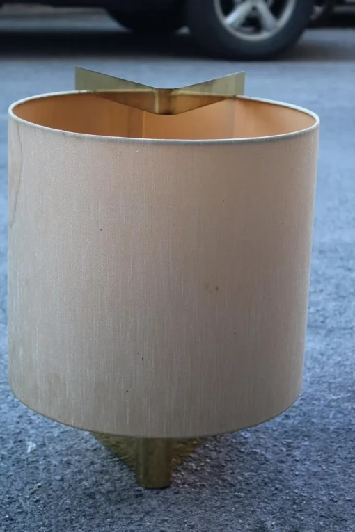New Pamono Brass and Fabric Table Lamp by Giuliana Gramigna, 1970s