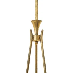 New Pamono Brass and Glass Chandelier, 1950s