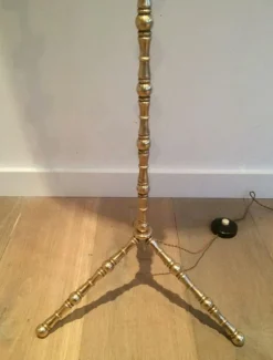 Discount Pamono Brass and Glass Floor Lamp in the style of Maison Baguès, 1960s