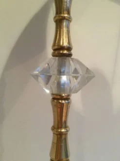 Discount Pamono Brass and Glass Floor Lamp in the style of Maison Baguès, 1960s