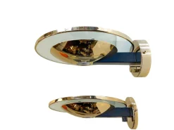 Discount Pamono Brass and Glass Wall Sconce from Estiluz, Spain, 1990s