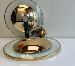 Discount Pamono Brass and Glass Wall Sconce from Estiluz, Spain, 1990s