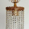 Online Pamono Brass and Lead Crystal Chandelier from Sölken Leuchten, 1970s
