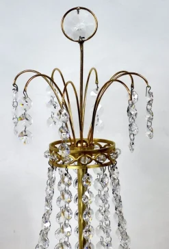 Online Pamono Brass and Lead Crystal Table Lamp from Palwa, 1960s