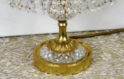 Online Pamono Brass and Lead Crystal Table Lamp from Palwa, 1960s