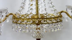 Online Pamono Brass and Lead Crystal Table Lamp from Palwa, 1960s