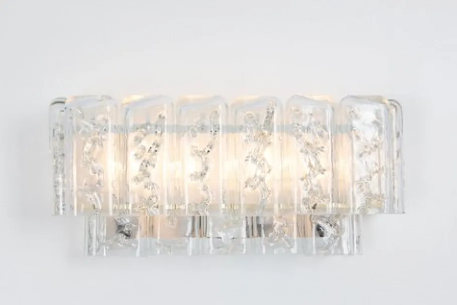 Online Pamono Brass and Murano Glasses Wall Sconces attributed to Doria, Germany, 1960s