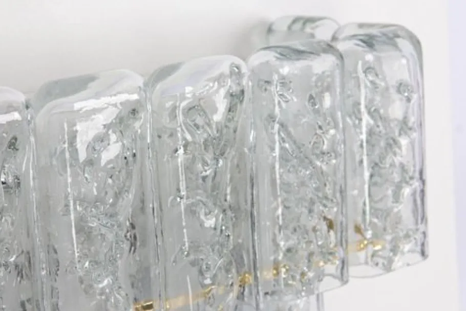 Online Pamono Brass and Murano Glasses Wall Sconces attributed to Doria, Germany, 1960s