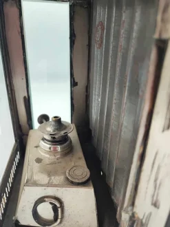 Sale Pamono Brass and Nickel-Plated Railway Kerosene Lamp, 1930