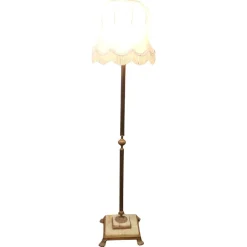 Clearance Pamono Brass and Onyx Column Floor Lamp, 1960s