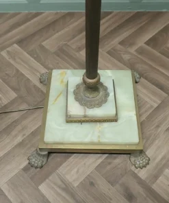 Clearance Pamono Brass and Onyx Column Floor Lamp, 1960s