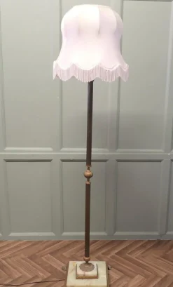 Clearance Pamono Brass and Onyx Column Floor Lamp, 1960s