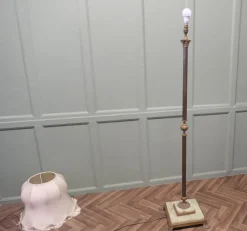 Clearance Pamono Brass and Onyx Column Floor Lamp, 1960s