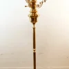 New Pamono Brass and Opal Glass Floor Lamp