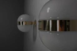 Online Pamono Brass and Opaline Glass Clio Sconces attributed to Sergio Mazza for Artemide, 1960s, Set of 2