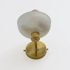 Clearance Pamono Brass and Pulegoso Murano Glass Sconces attributed to Barovier & Toso, 1990, Set of 2