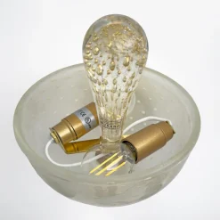 Clearance Pamono Brass and Pulegoso Murano Glass Sconces attributed to Barovier & Toso, 1990, Set of 2