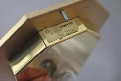 Sale Pamono Brass and Smoke Glass Wall Lamp from Limburg Glashütte, 1980s