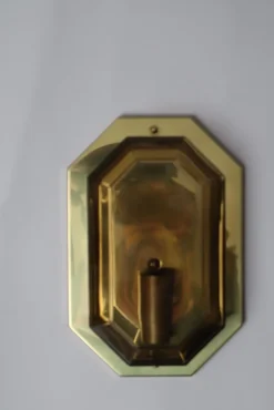 Sale Pamono Brass and Smoke Glass Wall Lamp from Limburg Glashütte, 1980s