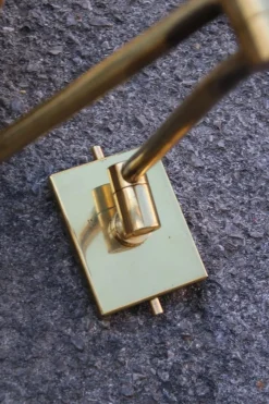 Sale Pamono Brass and Straw Bedside Lamps, Italy, 1970s, Set of 2