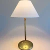 Clearance Pamono Brass and Wood Table Lamp, Italy, 1970s