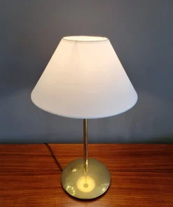 Clearance Pamono Brass and Wood Table Lamp, Italy, 1970s