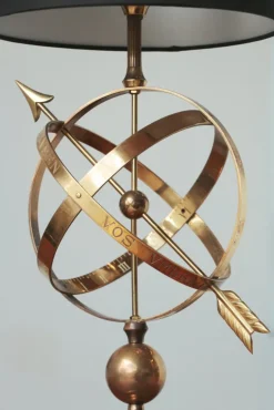 Best Pamono Brass Arrowed Armillary Sphere Table Lamp