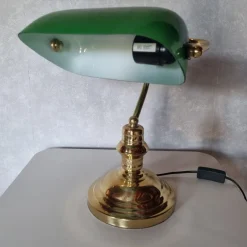 Outlet Pamono Brass Bank Lamp, 1980s