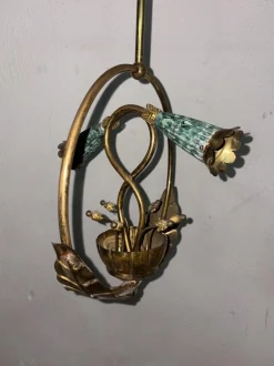 Hot Pamono Brass Ceiling Lamp, 1920s