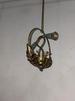 Hot Pamono Brass Ceiling Lamp, 1920s