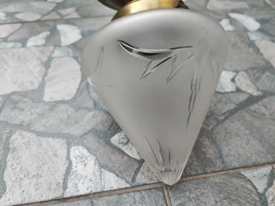 Online Pamono Brass Ceiling Lamp, 1890s