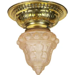 Discount Pamono Brass Ceiling Light, 1900s