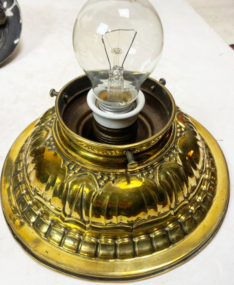 Discount Pamono Brass Ceiling Light, 1900s