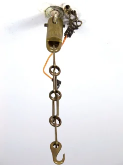 New Pamono Brass Chandelier & Wall Light, 1900