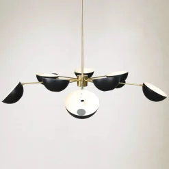 Discount Pamono Brass Chandelier in the style of Stilnovo