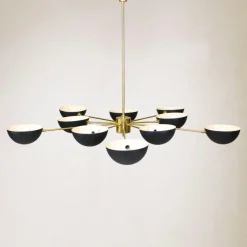 Discount Pamono Brass Chandelier in the style of Stilnovo